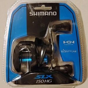 Shimano SLX 150 HG Reel in Black and Blue fishing reel